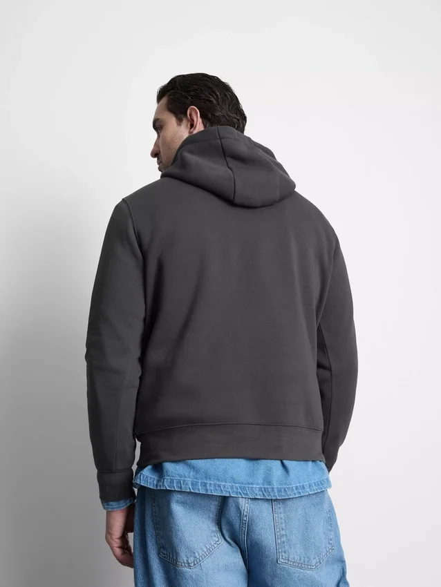 Cotton-blend pullover hoodie