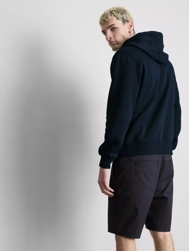 Cotton-blend pullover hoodie