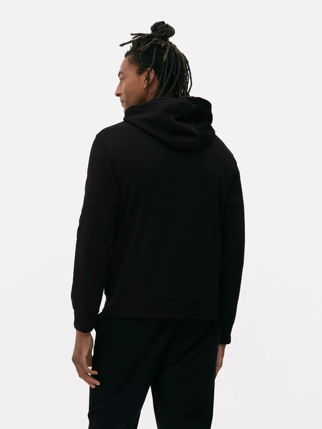 Cotton-blend pullover hoodie
