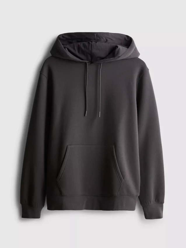 Cotton-blend pullover hoodie