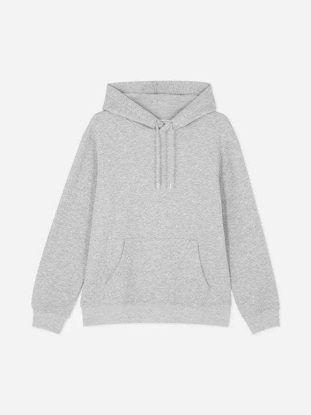 Cotton-blend pullover hoodie