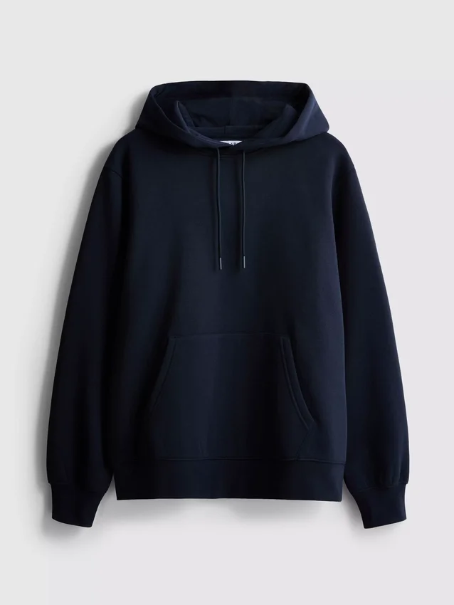 Cotton-blend pullover hoodie