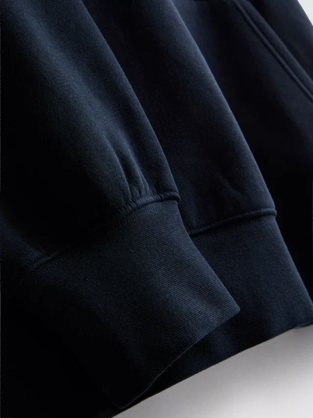 Cotton-blend pullover hoodie