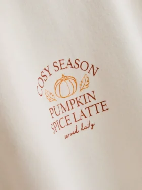 Cotton blend relaxed graphic sweatshirt