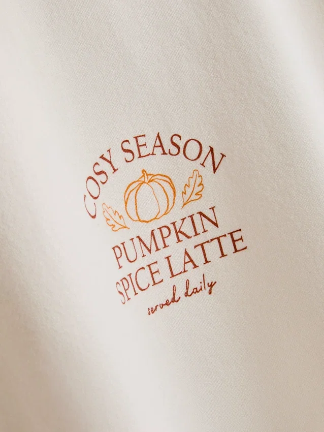 Cotton blend relaxed graphic sweatshirt