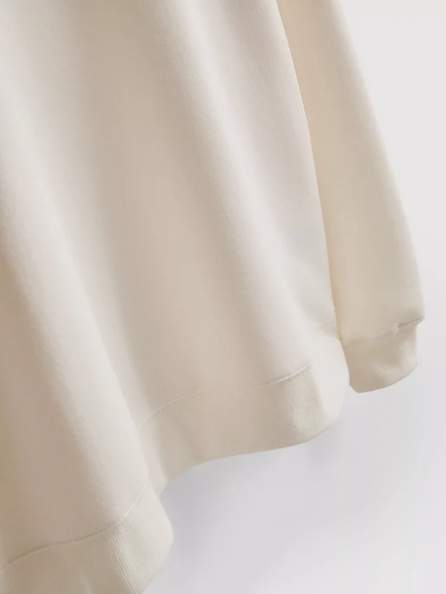 Cotton blend relaxed graphic sweatshirt
