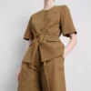 Cotton blend safari bermuda shorts