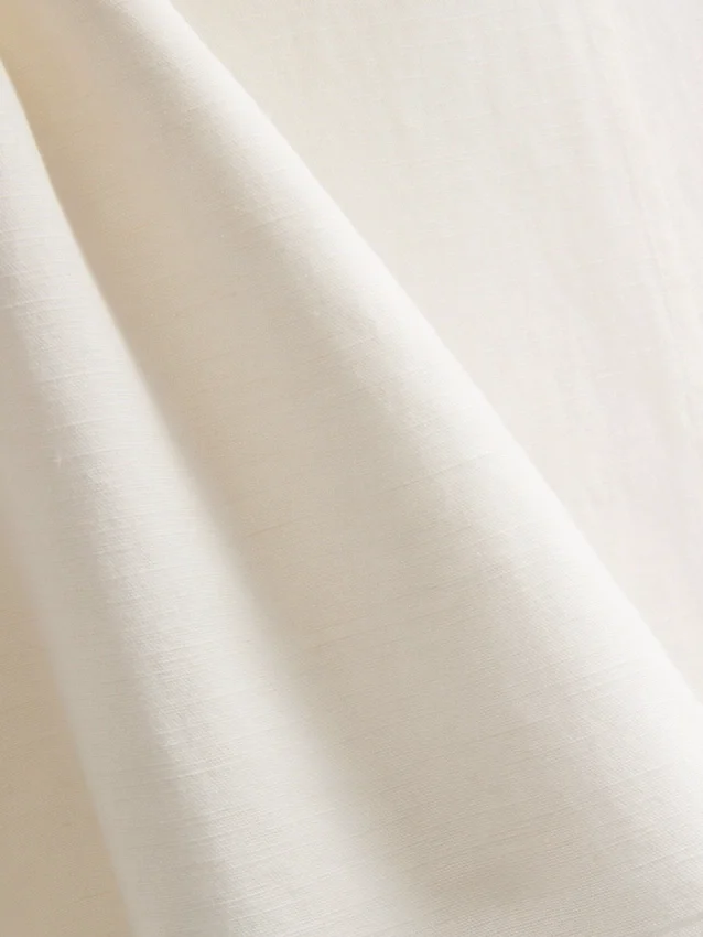 Cotton-blend side-tie midi skirt