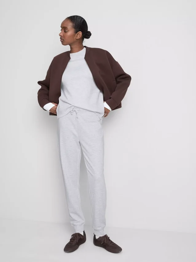 Cotton-blend skinny joggers