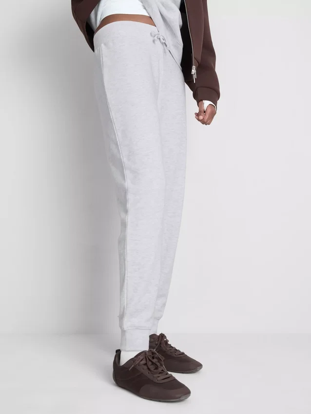 Cotton-blend skinny joggers