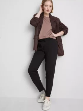 Cotton-blend skinny joggers