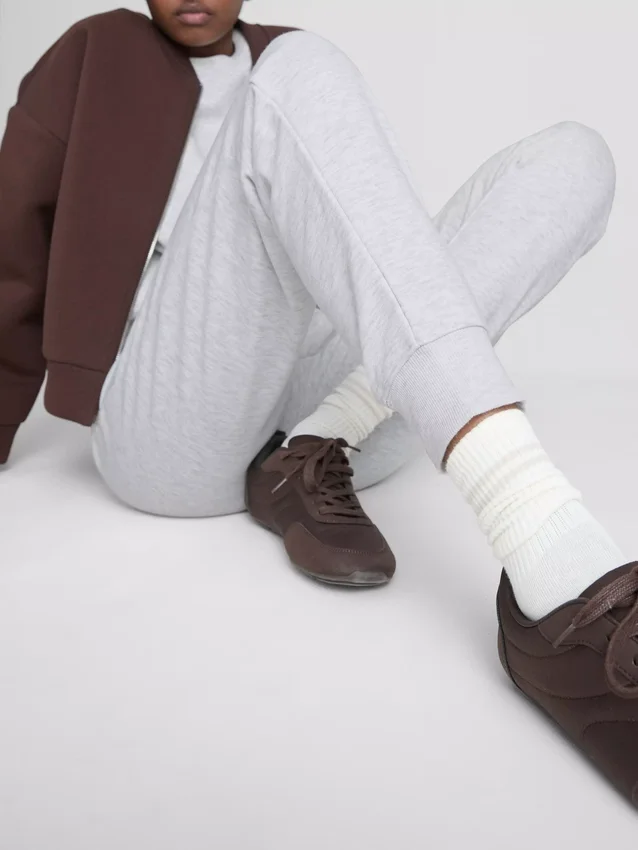 Cotton-blend skinny joggers