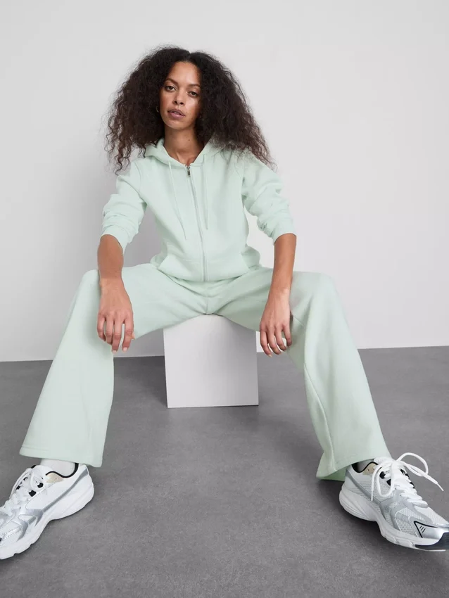 Cotton-blend straight-leg joggers