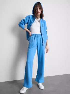 Cotton-blend straight-leg joggers
