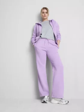 Cotton-blend straight-leg joggers