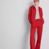 Cotton-blend straight-leg joggers