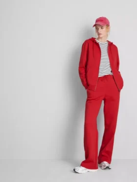 Cotton-blend straight-leg joggers