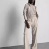 Cotton-blend straight-leg joggers