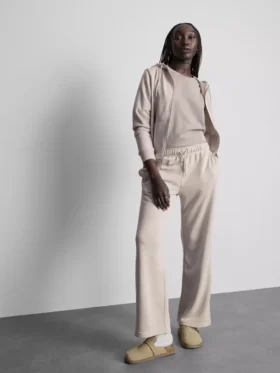 Cotton-blend straight-leg joggers