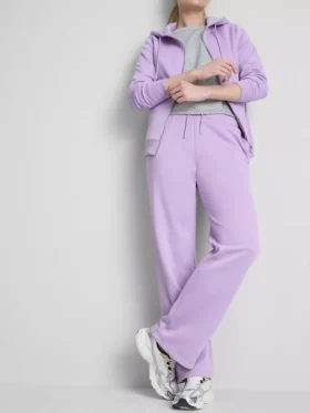 Cotton-blend straight-leg joggers