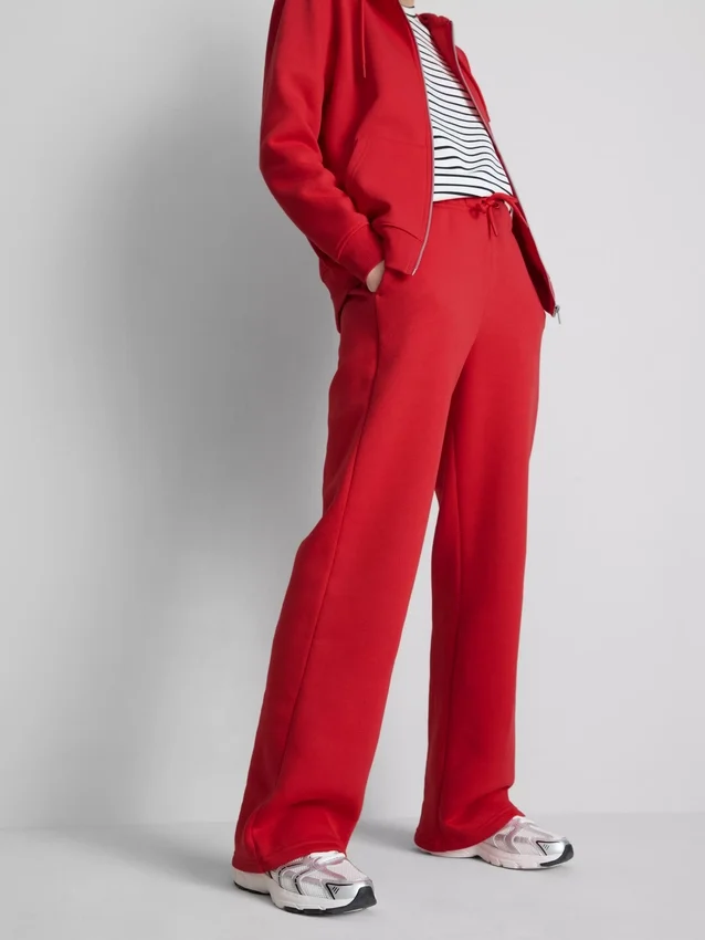 Cotton-blend straight-leg joggers