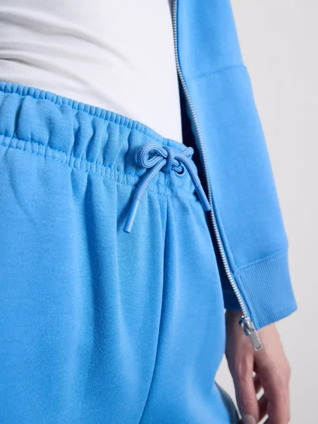 Cotton-blend straight-leg joggers