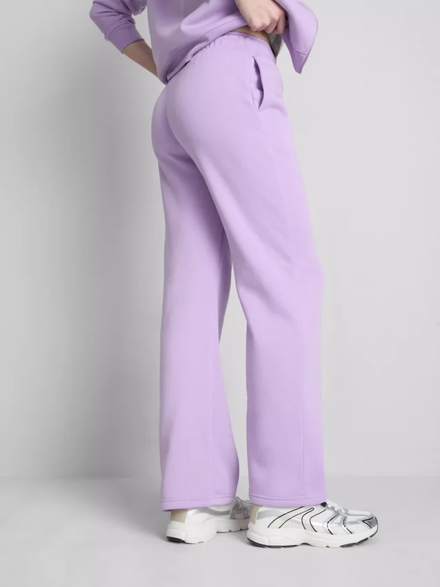 Cotton-blend straight-leg joggers