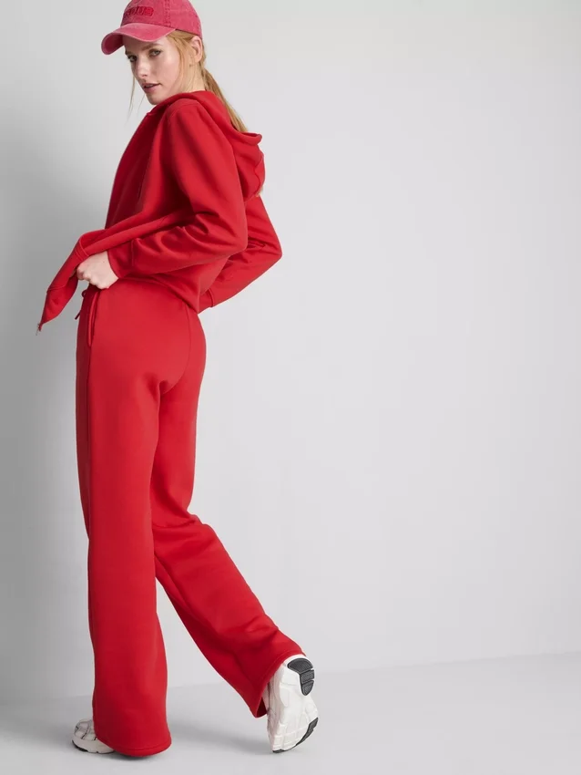 Cotton-blend straight-leg joggers