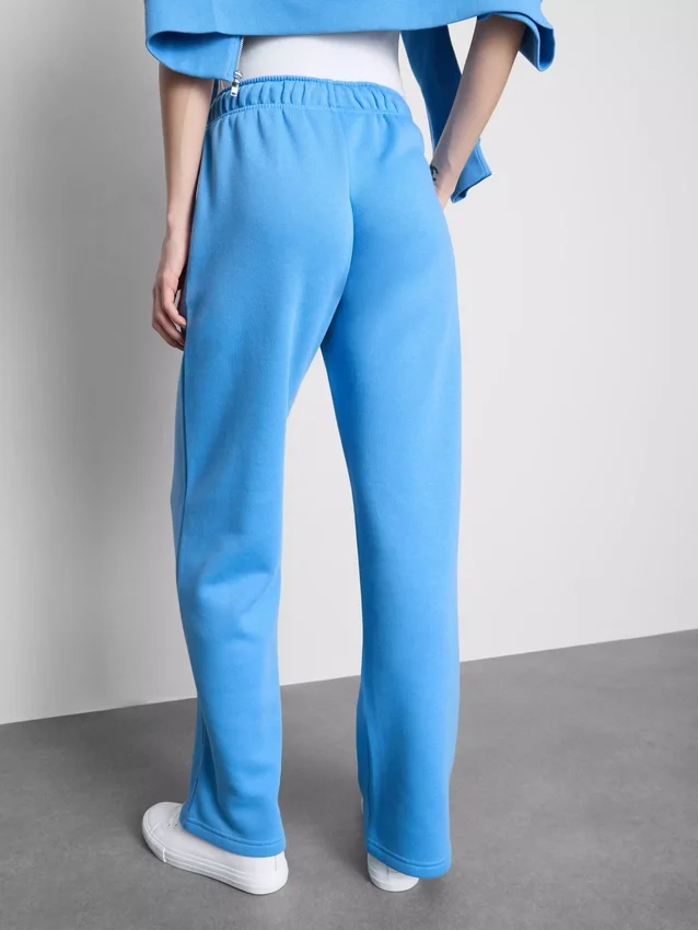 Cotton-blend straight-leg joggers