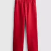 Cotton-blend straight-leg joggers