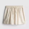 Cotton blend striped shorts