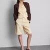 Cotton-blend tailored bermuda shorts