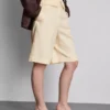 Cotton-blend tailored bermuda shorts