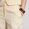 Cotton-blend tailored bermuda shorts