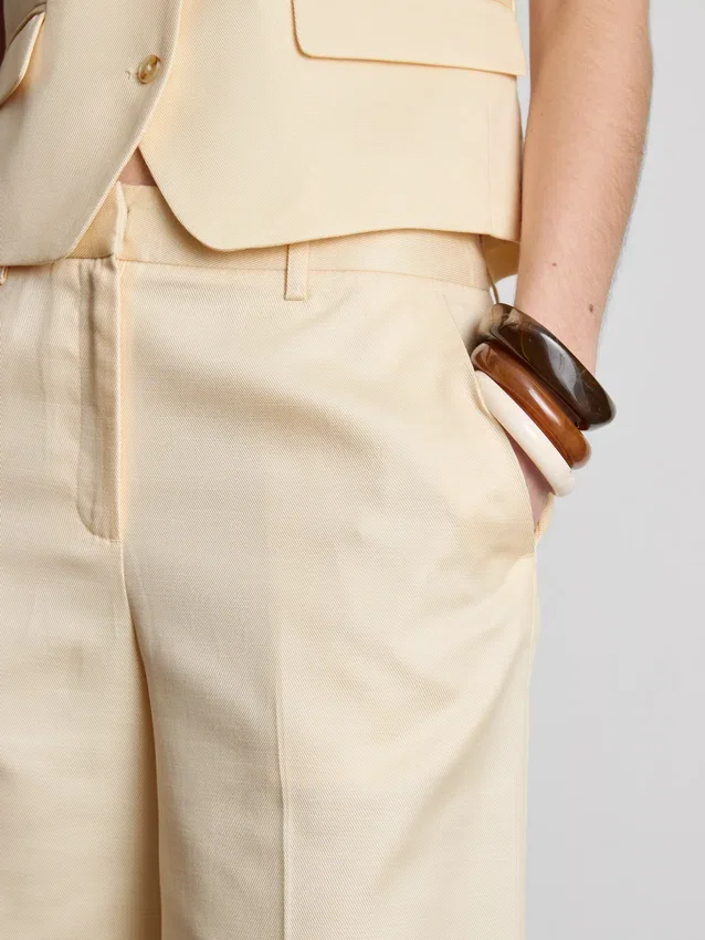 Cotton-blend tailored bermuda shorts