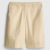 Cotton-blend tailored bermuda shorts