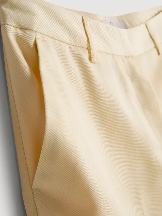 Cotton-blend tailored bermuda shorts