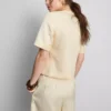 Cotton-blend tailored short-sleeve blazer