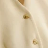 Cotton-blend tailored short-sleeve blazer
