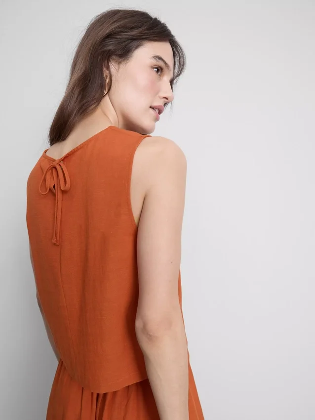 Cotton-blend tank top