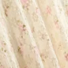 Cotton-blend textured floral midi skirt