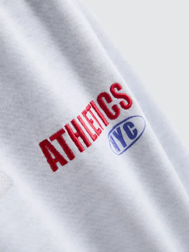 Cotton-blend wide-leg athletics joggers