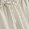 Cotton-blend wide-leg pants