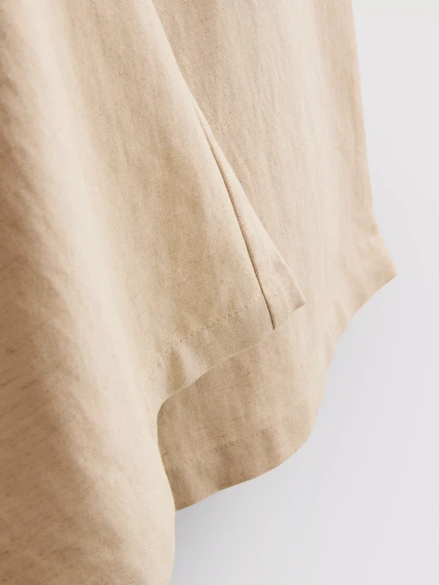 Cotton-blend wide-leg pants