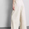 Cotton blend wide leg sweatpants