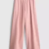 Cotton blend wide leg sweatpants