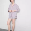 Cotton breakfast in bed pajama shirt
