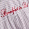 Cotton breakfast in bed pajama shirt