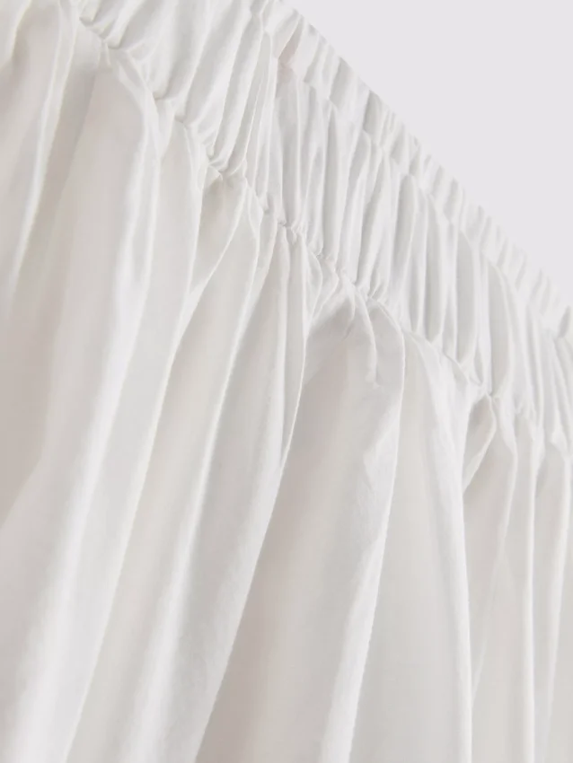 Cotton broderie midi skirt
