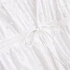 Cotton broderie tie front top